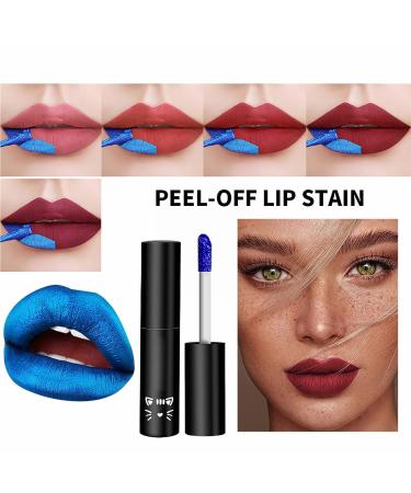 Long Lasting Peel Off Lip Stain | Waterproof Lip Tint for Women | Magic Tattoo Color Lip Gloss | Non-stick Cup Lip Makeup | Gift for Girls #01 - Buy Online on GoSupps.com