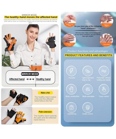 Rehabilitation Robot Gloves Hand Exerciser Self Training Finger Rehabilitation Device Functional Hand Stroke Recovery Equipment for Hand Dysfunction Patients(A:Left Hand B:Right Hand) - Buy Online on GoSupps.com