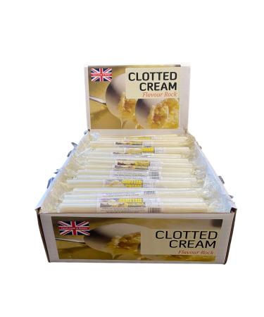 100 X Clotted Cream Flavour Rock Sticks Handmade Traditional Rainbow Classic Sweets Retro Seaside Gift Wholesale Confectionery