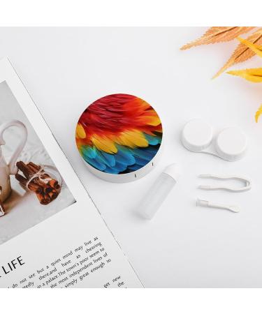 Buy Parrot Feather Print Contact Lens Case | Stylish & Travel-Friendly Lens Care Box - Buy Online on GoSupps.com
