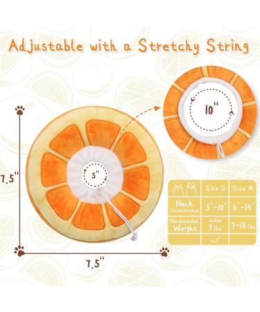 Soft Cat Recovery Collar Comfy Head Wound Healing Protective Collar for Cat Recovery After Surgery Adjustable Cute Neck Cone for Cats Kitten and Puppies(Orange S) - Buy Online on GoSupps.com