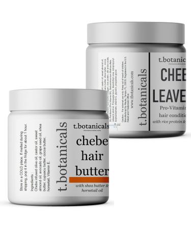 Chebe Butter & Leave-In Conditioner Set | Promote Stronger Hair Growth & Prevent Breakage | Made in USA | 4 oz Each (Unscented - Buy Online on GoSupps.com