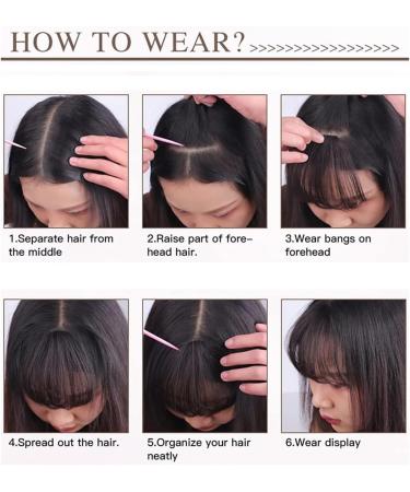 Bangs Hair Bangs Hair Clip Bang Clip on Air Bangs Natural Fringe Front Flat Bang 1 Piece Straight Hair for Women Hair Extensions(K20-4) 6inches K20-4 - Buy Online on GoSupps.com