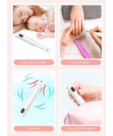Portable Electric Nail File 12 Drill Bits Rechargeable Base - Adjustable Speed Manicure & Pedicure Set for Acrylic & Gel Nails - Buy Online on GoSupps.com