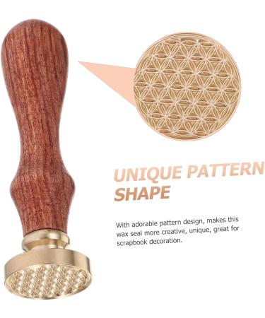 Healeved 1pc Dispensing Plate Tool Powder Seal Envelopes Retro Sealing Stamp Hotfix Wooden Handle 1 count (Pack of 1) Golden - Buy Online on GoSupps.com