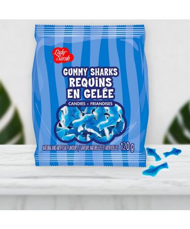 Gummy Candy Bag - Gummy Sharks Bulk Candy| Smart Choice from Lady Sarah Variety Sweets - Canada's Top Gummies Candy - 960g (8 Candy Bags x 120g) Gummy Sharks Candy 960g (8 x 120g) - Buy Online on GoSupps.com