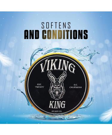 Viking King Beard Co. Unscented Beard Balm - All Natural Conditioner Softener & Strong Hold Beard Butter - Premium Beard Care for Men - Buy Online on GoSupps.com