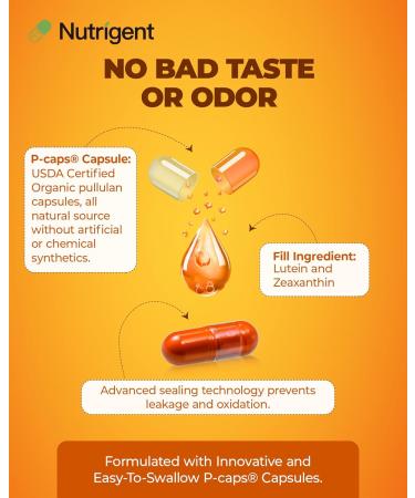 Nutrigent Lutein 20 mg with Zeaxanthin, Liquid Filled Organic Capsules, Eye Health Supplements, Support Vision Health, Gluten Free, Soy Free (60ct) - Buy Online on GoSupps.com