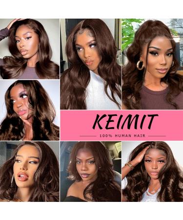 200 Density 13x6 Auburn Brown Body Wave Lace Front Wig - HD Transparent Lace, Baby Hair, Chestnut Brown Color, Brazilian Virgin Human Hair - Women's Glueless Pre-Plucked Full Wig - Buy Online on GoSupps.com
