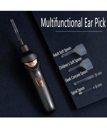 Cohbskj Tweddy Smart Ear Wax Remover Tweddy Smart Ear Wax Vacuum Earwax Remover Tool Earwax Removal Kit With Light Electric Ear Wax Removal Otoscope With Light For Children Adult (Black-2PCS) - Buy Online on GoSupps.com