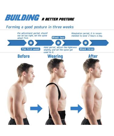 Adjustable Posture Corrector for Men & Women - Backs Straight & Confident | Black B02 - Buy Online on GoSupps.com