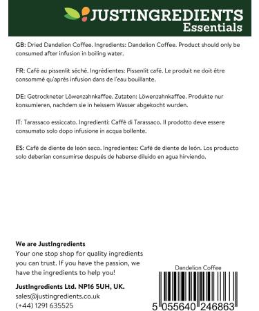 JustIngredients Essentials Dandelion Coffee 500 g - Buy Online on GoSupps.com