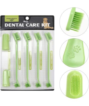 HANABASS 2 Sets Pet Toothbrush Toothbrushes Dog Toothbrush and Toothpaste Dog Toothbrushes Pp Green - Buy Online on GoSupps.com