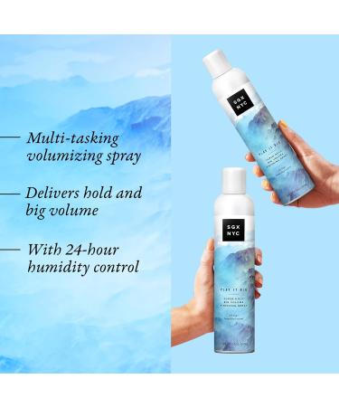 SGX NYC Play it Big Volumizing Finishing Hair Spray - Long Lasting Hair Spray with Anti Frizz Finish - Paraben Free with Coconut Oil - 8.5 oz - Buy Online on GoSupps.com