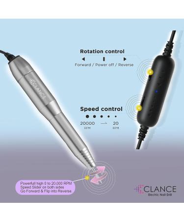 CLANCE Electric Nail Drill - 11 Multifunction Bits + 100 Sanding Bands for Natural & Acrylic Nails - Buy Online on GoSupps.com
