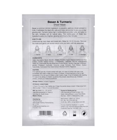 Nykaa Naturals Skin Secrets Bubble Sheet Mask - Besan & Turmeric for Clear Anti-Aging Brightening Skin | 0.67 oz - Buy Online on GoSupps.com