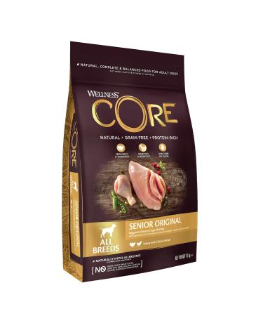Wellness Core Original Senior, Natural and Grain-Free Senior Dog Food for All Sizes, Turkey/Chicken, 10 kg