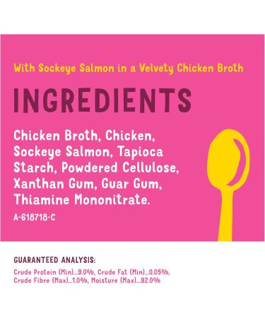 Friskies Lil' Soups Cat Food Complement Sockeye Salmon in a Velvety Chicken Broth - 34 g Cup (8 Pack) Sockeye Salmon in Chicken Broth - Buy Online on GoSupps.com