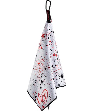 VICE Golf Shine Microfiber Towel - Drip Red | Ideal for Club and Ball Cleaning | Multiple Color Options - Buy Online on GoSupps.com