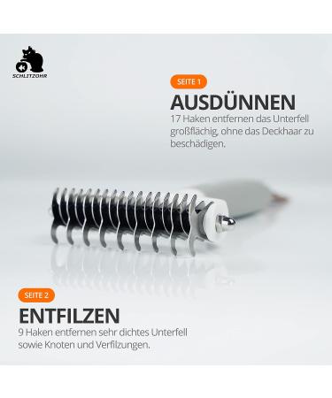 Slit Ear Sub Fur Brush - Pet Brush for Dogs Cats & Horses | Ideal for Long-Haired Breeds | Undercoat Comb for Knots & Mats - M-L - Buy Online on GoSupps.com