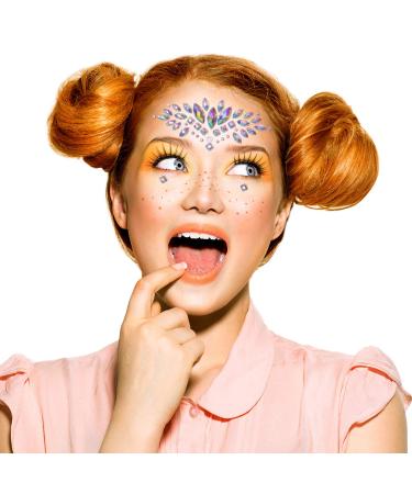 Duufin 12 Sets Rave Jewels - Mermaid Face Gems & Crystal Tears Temporary Tattoos for Festival Party - Buy Online on GoSupps.com