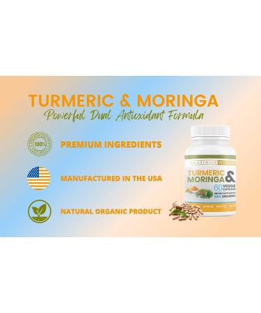 Turmeric Curcumin with Moringa - Supports Inflammatory Response & Joint Discomfort - 95% Curcuminoids - 60 Capsules - Buy Online on GoSupps.com