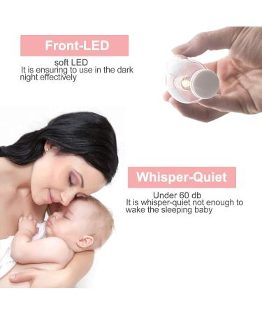 Shop Wadeo Baby Nail File & Scissors Set - Safe Electric Nail Trimmer for Newborns & Kids with LED Light | Manicure Set in Pink - Buy Online on GoSupps.com