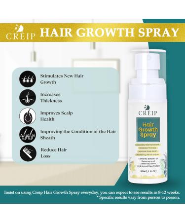 Creip Natural Hair Growth Oil Spray Batana Rosemary Serum - 2 Fl Oz. - Buy Online on GoSupps.com