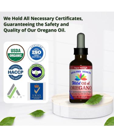 Healthy Health Oregano Oil - Wild Mediterranean - ECO Certified Organic (3 Pack) Super Strength 86% Carvacrol Liquid Immune Support Aceite de Oregano Non GMO 1 fl. Oz - Buy Online on GoSupps.com
