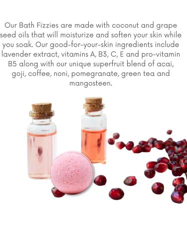 Vitabath Bath Fizzies with Epsom Salt - Pomegranate Bellini Blush - 6 Count - Buy Online on GoSupps.com