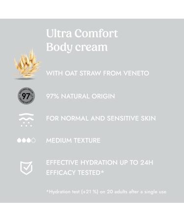 Itinera Ultra Comfort Body Cream - Vegan 97% Natural - Oat Straw for Normal & Sensitive Skin (12.51 fl oz) - Ship Worldwide - Buy Online on GoSupps.com