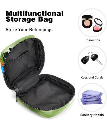 Women's Parrot Pattern Portable Period Kit - Bonds Storage Pockets Holder for Feminine Products - Buy Online on GoSupps.com