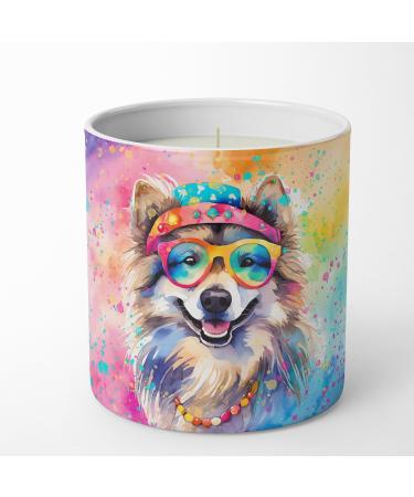 Caroline's Treasures Keeshond Hippie Dawg Soy Candle - 10 oz Decorative Home Decor with Essential Oils | Perfect Gift for Bedroom Kitchen & Office - Buy Online on GoSupps.com