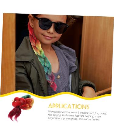 minkissy Dreadlocks Wig Colored Wigs Rainbow Hair Tinsel Rainbow Hair Extensions Rainbow Braiding Hair Pre Stretched Hair Braiding Hair for Braiding High Temperature Wire Hair Piece Flash - Buy Online on GoSupps.com