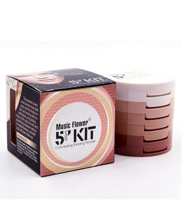 Meao Multi-layer 5 Colour Makeup Powder Compact for Contoured, Bronzed Face - Pressed Powder for Beauty Cosmetics | 5 Colour Contour Face Powder - Buy Online on GoSupps.com
