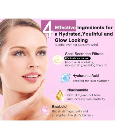 Christmas Gifts for Women 7 Pcs Skin Care Set Hydrating Moisturing Repairing Soothing Snail Mucin Facial Skin Care Routine Kit for Dull Skin & Dry Skin Skincare Gift Set Women 7 PCS SET - Buy Online on GoSupps.com