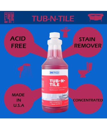 Detco Tub N Tile Multi-Purpose Cleaner - Concentrated Soap Scum & Grime Remover | 32 oz | Ideal for Tubs Tile & Bathrooms - Ships Internationally - Buy Online on GoSupps.com
