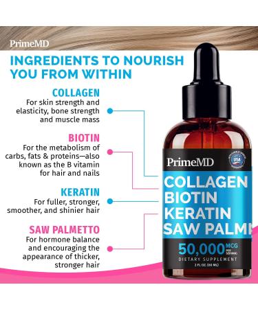 PrimeMD Liquid Collagen Peptides for Women - Raspberry - 2 Fl Oz. - Buy Online on GoSupps.com