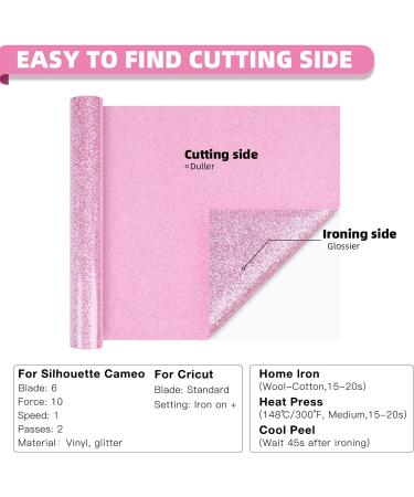 HTVRONT Glitter HTV Heat Transfer Vinyl Bundle - 12 Rolls | 10 x 5' Iron On Vinyl for Cricut & Cameo | Easy Cut & Weed Heat Transfer Vinyl - Buy Online on GoSupps.com