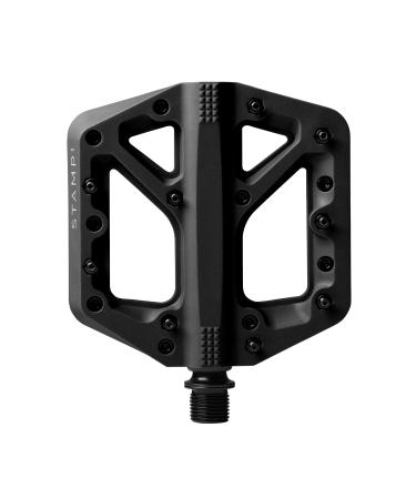 Crankbrothers Stamp Flat BMX/MTB Bike Pedal - Platform Bicycle Pedal, Minimal Profile, Adjustable Grip Stamp 1 Black Small