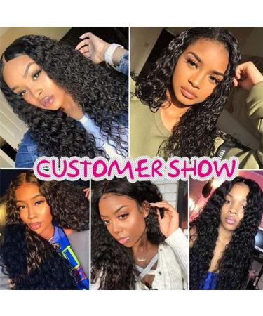 RXY V Part Wig Human Hair Deep Wave 16 - No Glue Thin Part, No Leave Out - Deep Curly Style - Buy Online on GoSupps.com