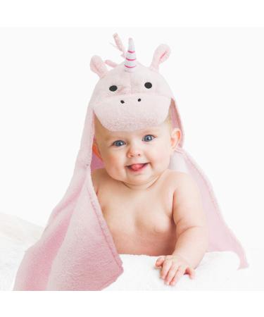 All Kids United Baby towel with hood made of 100% cotton eco-tex 100 I hooded towel for babies and children I 76 x 60 cm frote cock towel baby bath towel pink