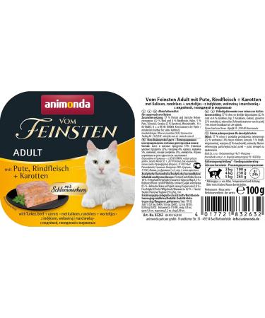 Animonda Finest Adult Cat Food - Wet Food Feasts with Turkey Beef & Carrots | 32 x 100g | Premium International Shipping - Buy Online on GoSupps.com
