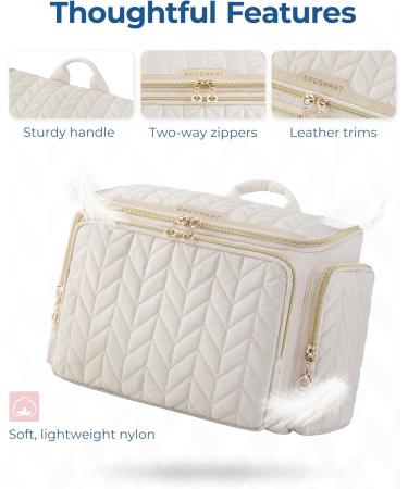 BAGSMART Travel Toiletry Bag  Makeup Cosmetic Travel Bag with Handle - Black - Large Wide - Buy Online on GoSupps.com