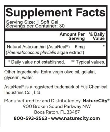 True-Asta AstaReal Natural Astaxanthin 6mg | Joint, Muscle, Skin & Eye Support | 30 Soft Gels - Buy Online on GoSupps.com