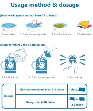 Detergent Capsules Tablets Washing Detergent Sheet Deep Stain Removal Laundry Detergent Sheet Strip Laundry Soap Sheet for Home Travel 90PCS - Buy Online on GoSupps.com