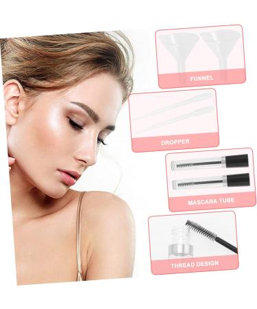WOONEKY 2 Sets Mascara Tube with Eyelash Wand Empty Eyeliner Tube Makeup Containers DIY Kits Plastic Black - Buy Online on GoSupps.com