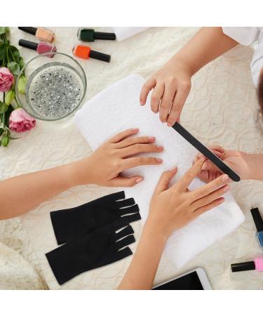 Lurrose 2Pcs Nail UV Shield Gloves Black Manicure Finger Gloves for Hand Protection from Nail Dryer Ideal for International Shipping - Buy Online on GoSupps.com