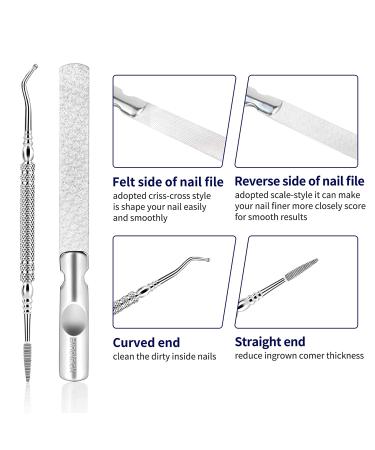 Professional Stainless Steel Nail Clippers for Thick Nails - Ideal for Ingrown Toenails, Men, Women, Seniors - Large Toenail and Fingernail Clippers Set (Red/Silver) - Buy Online on GoSupps.com