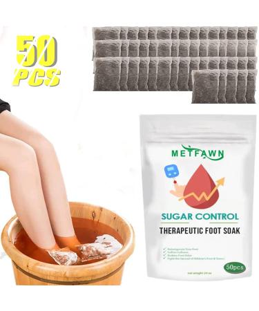 METFAWN Sugar Control Therapeutic Foot Soak Bag  Sugar Control Therapeutic Healthy Feet Baths Spas Soak Salts Natural Therapeutic Safe And Easy To Use(50PCXT) XT50PC